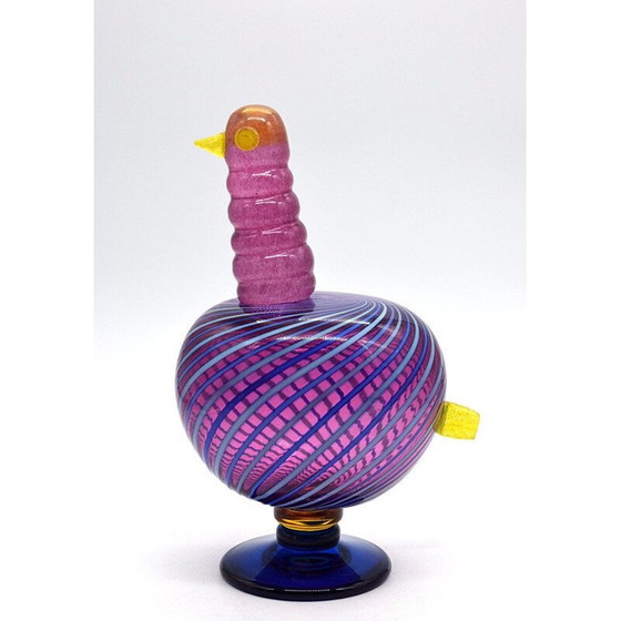 Image 1 of Pair of vintage glass chickens by Luciano Gaspari Salviati, 1970