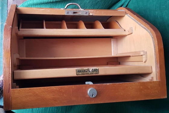 Image 1 of Scatola per registratore di cassa vintage in faggio di Inkiess