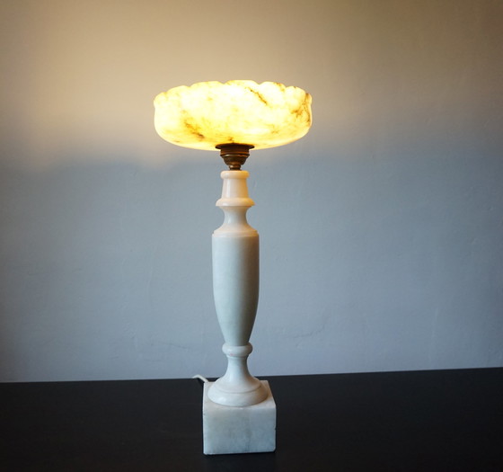 Image 1 of French table lamp Louis XVI marble