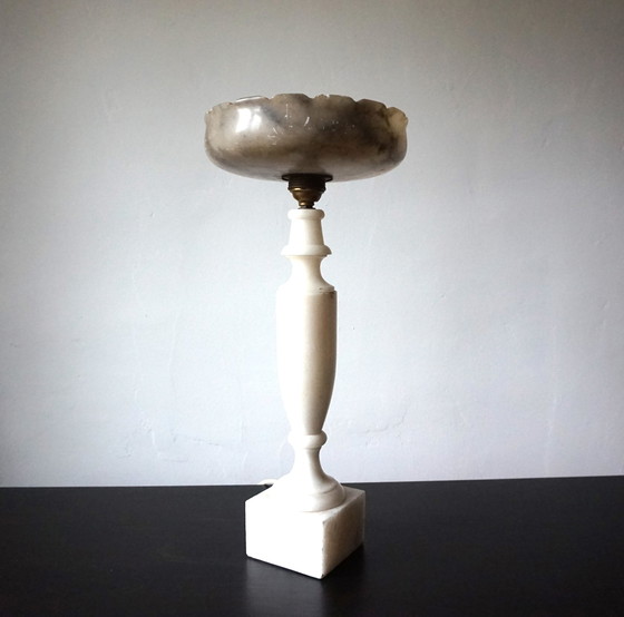 Image 1 of French table lamp Louis XVI marble