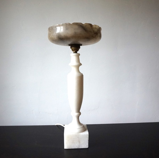 Image 1 of French table lamp Louis XVI marble