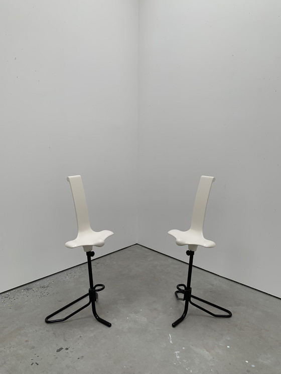 Image 1 of 2x Claudio Salocchi Appoggio Stools