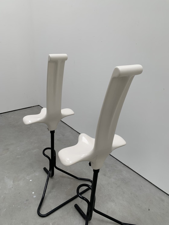 Image 1 of 2x Claudio Salocchi Appoggio Stools