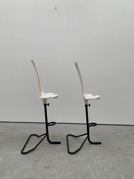 Image 1 of 2x Claudio Salocchi Appoggio Stools