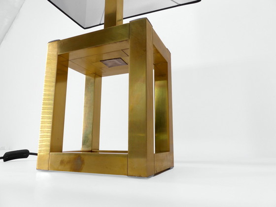 Image 1 of Brass Cubic Table Lamp 1980