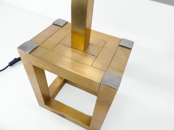 Image 1 of Brass Cubic Table Lamp 1980