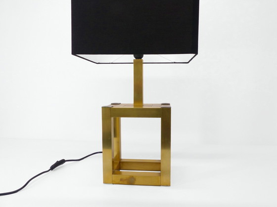 Image 1 of Brass Cubic Table Lamp 1980