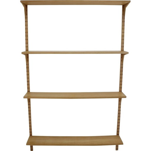 Sistema di scaffalature vintage in rovere, Danimarca 1960