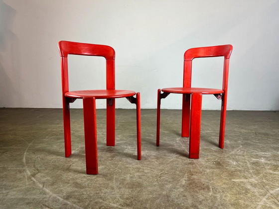 Image 1 of Lot de 8 chaises vintage Bruno Rey Kusch & Co 1970 Design remis à neuf