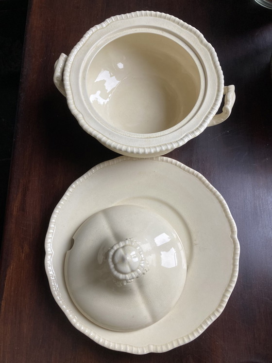 Image 1 of Antique Pointed Soup Tureen 3-Piece