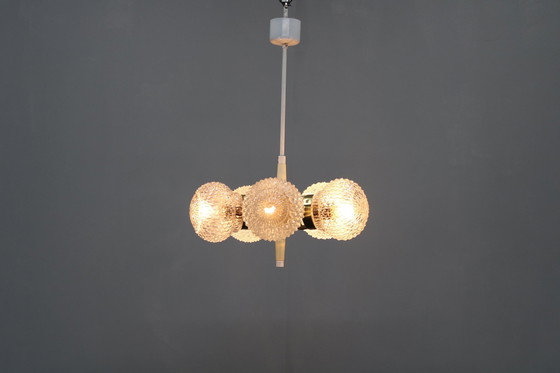 Image 1 of 1970S Glass Chandelier By Instala Decin, Czechoslovakia