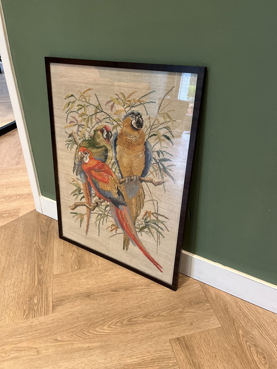 Image 1 of Vintage Parrot Embroidery