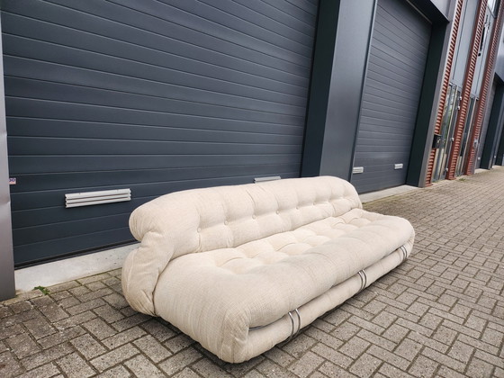 Image 1 of Cassina Soriana 4-seater sofa in Velvet beige by Afra & Tobia Scarpa