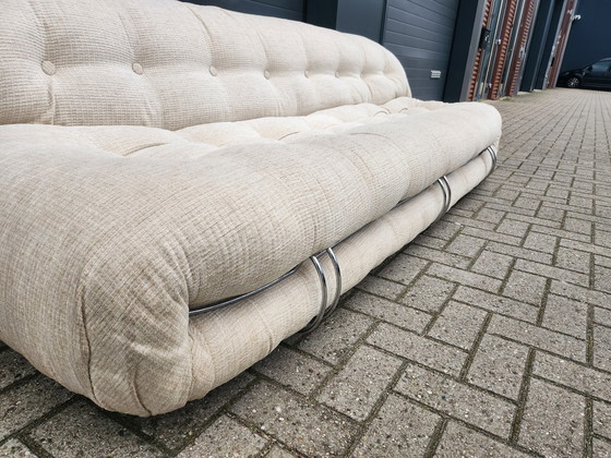 Image 1 of Cassina Soriana 4-seater sofa in Velvet beige by Afra & Tobia Scarpa