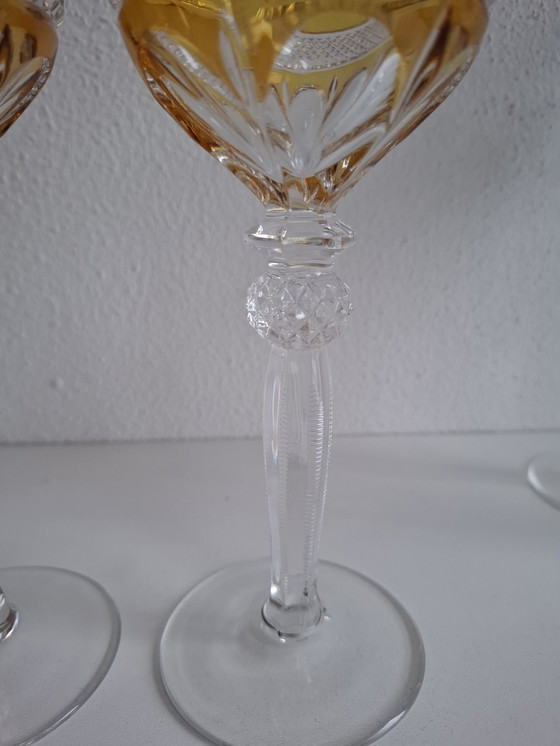 Image 1 of 4 bicchieri da vino in cristallo vintage colorati