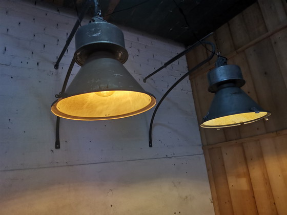 Image 1 of 2x IIndustrial pendant lamp on wall bracket