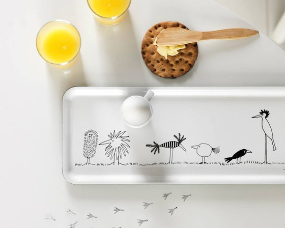 Image 1 of Ikea Tray Önskedröm, Olle Eksell Design, Birds 50Cm