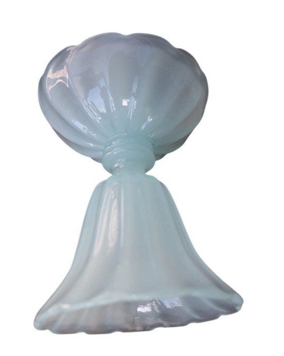 Image 1 of Coppia di portacandele in vetro opalino di Murano