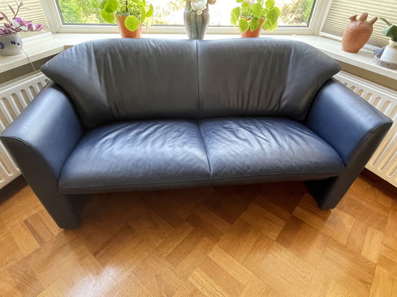 Image 1 of Leolux 2-Seater Sofa Morion Leather Topaz 6427 Night Blue