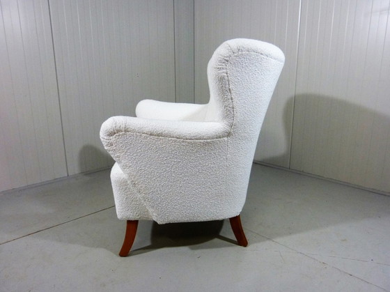 Image 1 of Mid Century Boucle Armchair