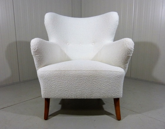 Image 1 of Mid Century Boucle Armchair