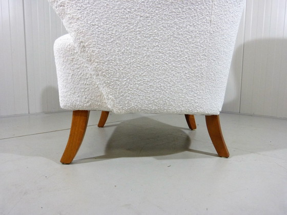 Image 1 of Mid Century Boucle Armchair