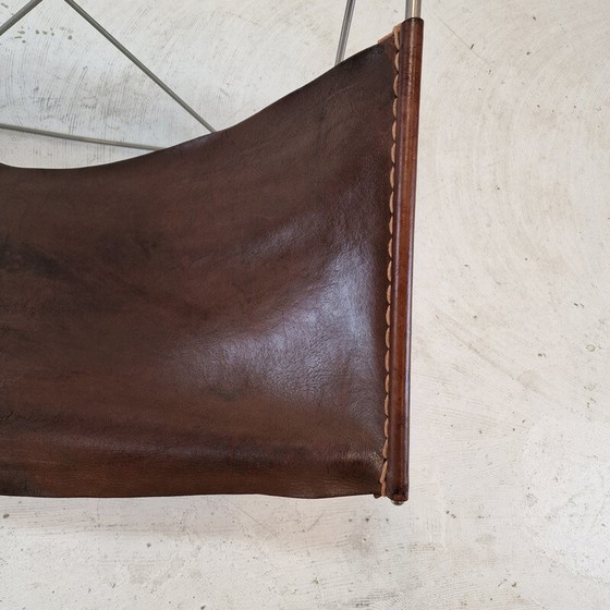 Image 1 of Vintage Papillon F675 chair in brown leather by Pierre Paulin for Artifort, Netherlands 1960