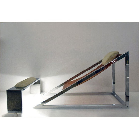 Image 1 of Vintage armchair with ottoman Mies by Archizoom for Poltronova, 1960