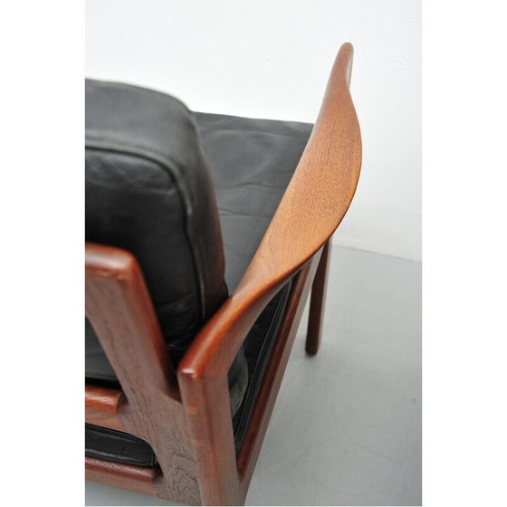 Image 1 of Pair of vintage armchairs in solid teak, 1950