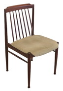 4x chaises de salle à manger en bois de rose 'Sallenthin' vintage