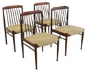 4x chaises de salle à manger en bois de rose 'Sallenthin' vintage
