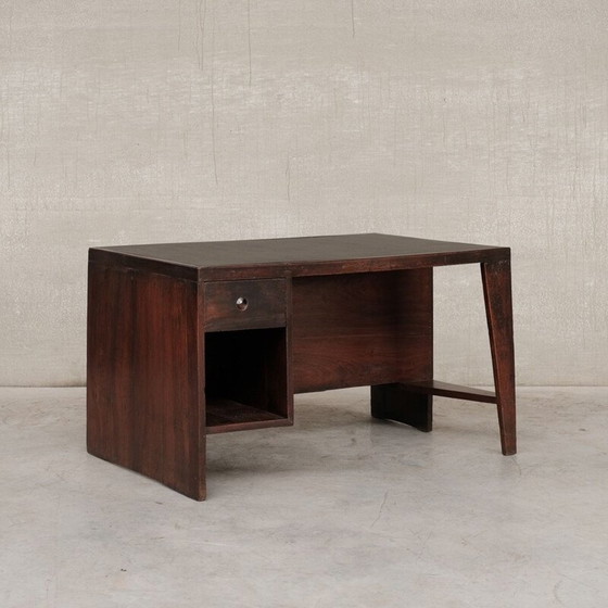 Image 1 of Vintage teak pigeonhole desk by Pierre Jeanneret for Chandigarh, 1960