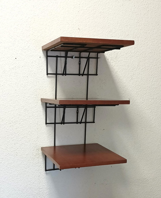 Image 1 of Sixties string wall rack with three tiers