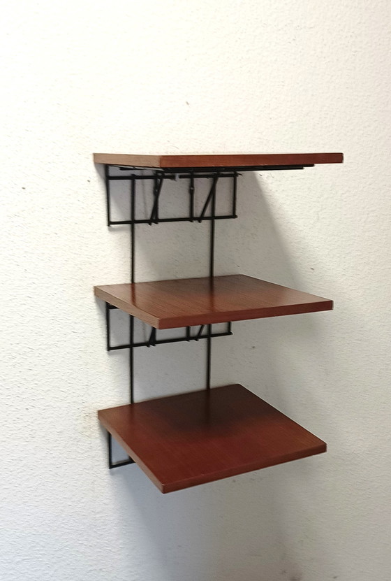 Image 1 of Sixties string wall rack with three tiers