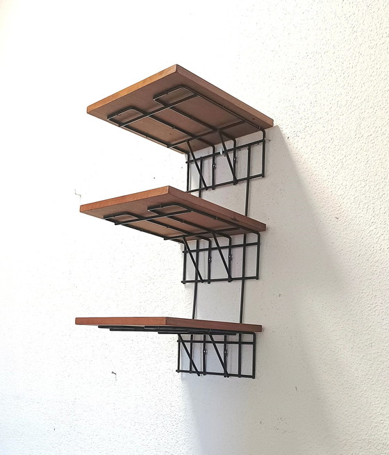 Image 1 of Sixties string wall rack with three tiers