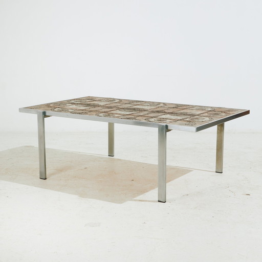 Mk10680 Steel And Ceramic Coffee Table