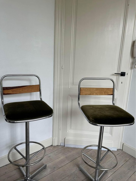 Image 1 of Duo de tabourets haut vintage