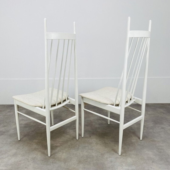 Image 1 of Coppia di sedie scandinave vintage con barre bianche, 1960