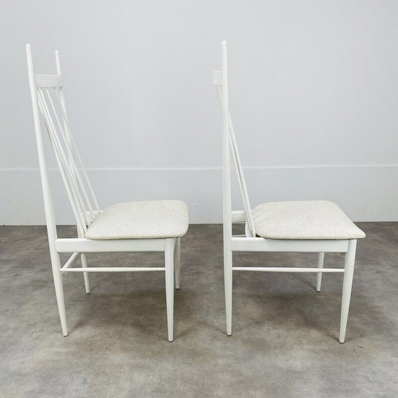 Image 1 of Coppia di sedie scandinave vintage con barre bianche, 1960
