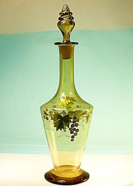 Art Nouveau decanter from Lorraine, Nancy, St.Louis!