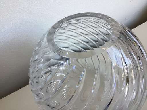 Crystal Hand-Cut Globe Vase