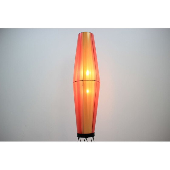 Image 1 of Vintage plastic and metal rocket lamp, Czechoslovakia 1970