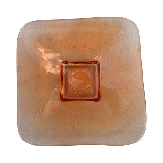 Image 1 of Piatto da frutta in vetro soffiato vintage per Harrachov, Cecoslovacchia 1980