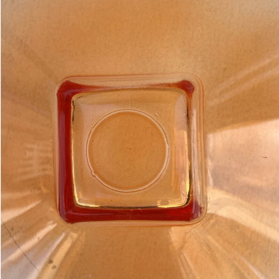 Image 1 of Piatto da frutta in vetro soffiato vintage per Harrachov, Cecoslovacchia 1980