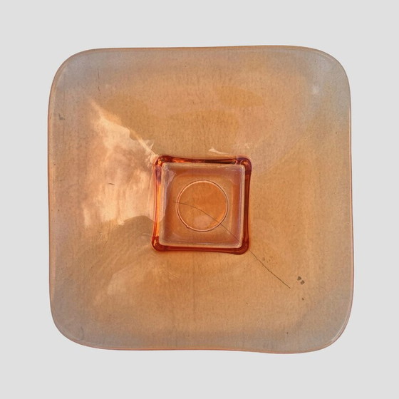 Image 1 of Piatto da frutta in vetro soffiato vintage per Harrachov, Cecoslovacchia 1980