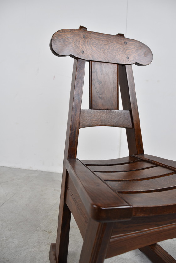 Image 1 of 4x Vintage brutalist dining chair