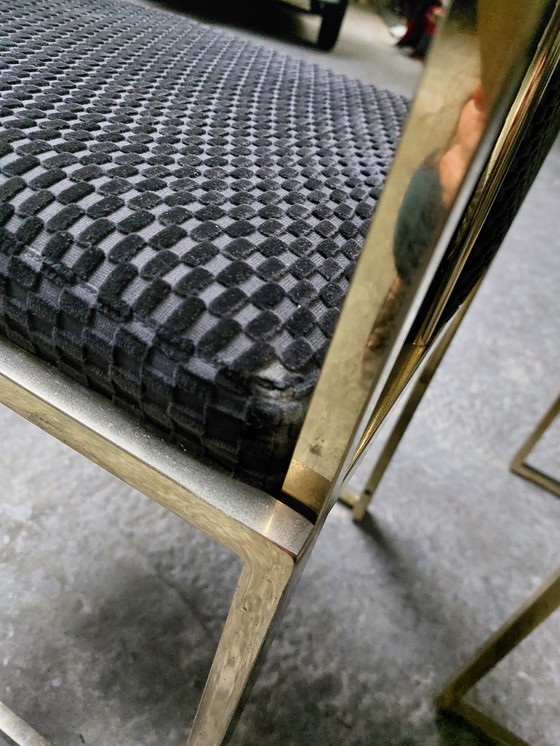 Image 1 of 6 x Vintage dining room chairs Belgo chrome