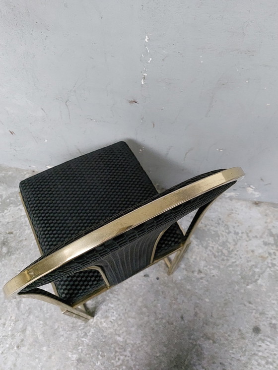 Image 1 of 6 x Vintage dining room chairs Belgo chrome