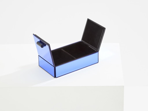 Pietro Chiesa for Fontana Arte Blue Mirror Jewellery Box 1940