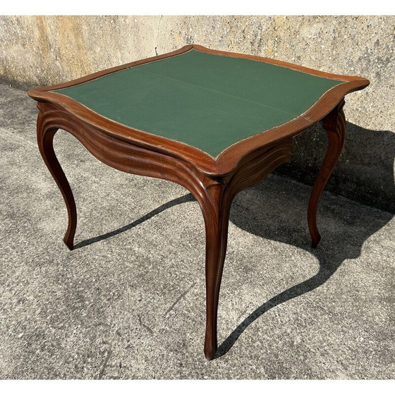 Image 1 of Vintage mahogany wood game table